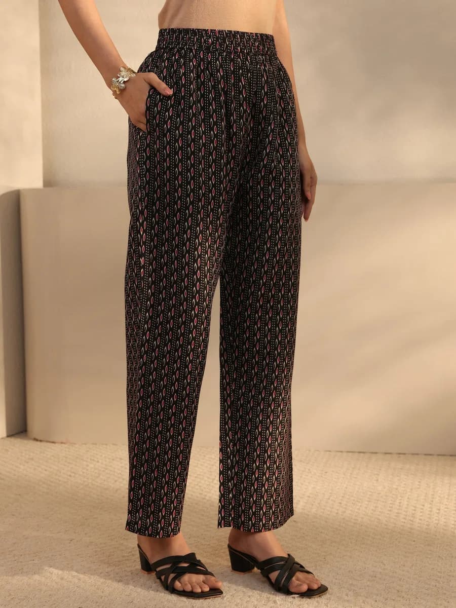 Gerua Black Ethnic Printed Straight Suit Set With Dupatta — 3