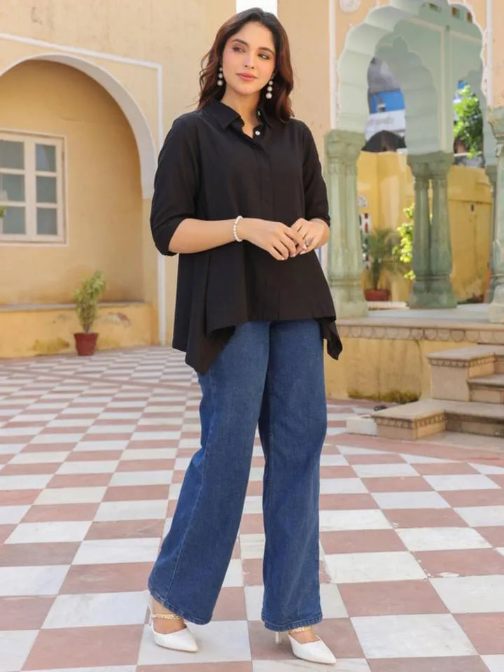 Women Solid Casual Shirt — 1