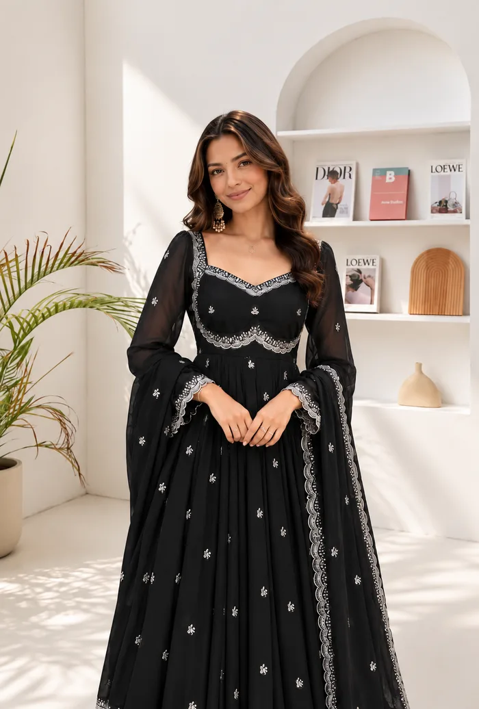 Neha Elegant Purple Festival Anarkali Suit Set — 5