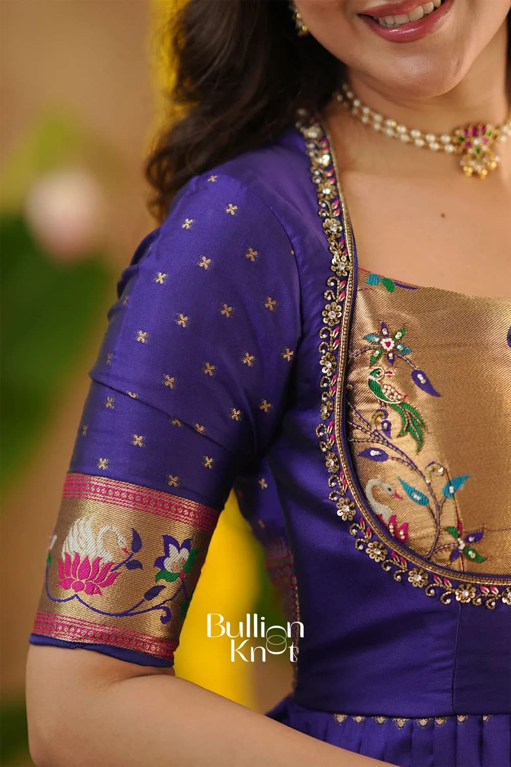 Kanika | Soft Silk Blue Anarkali Dress with Dupatta for Celebrations — 4