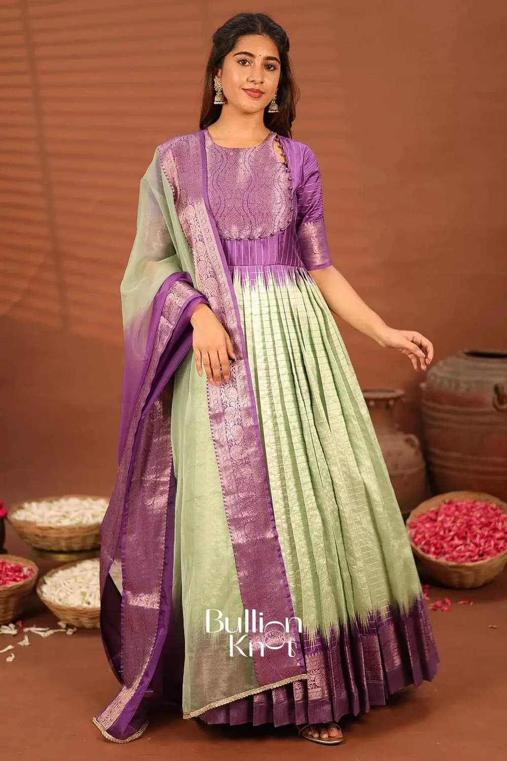 Nirmala Elegant Banarasi Silk Gown for Special Celebrations — 1