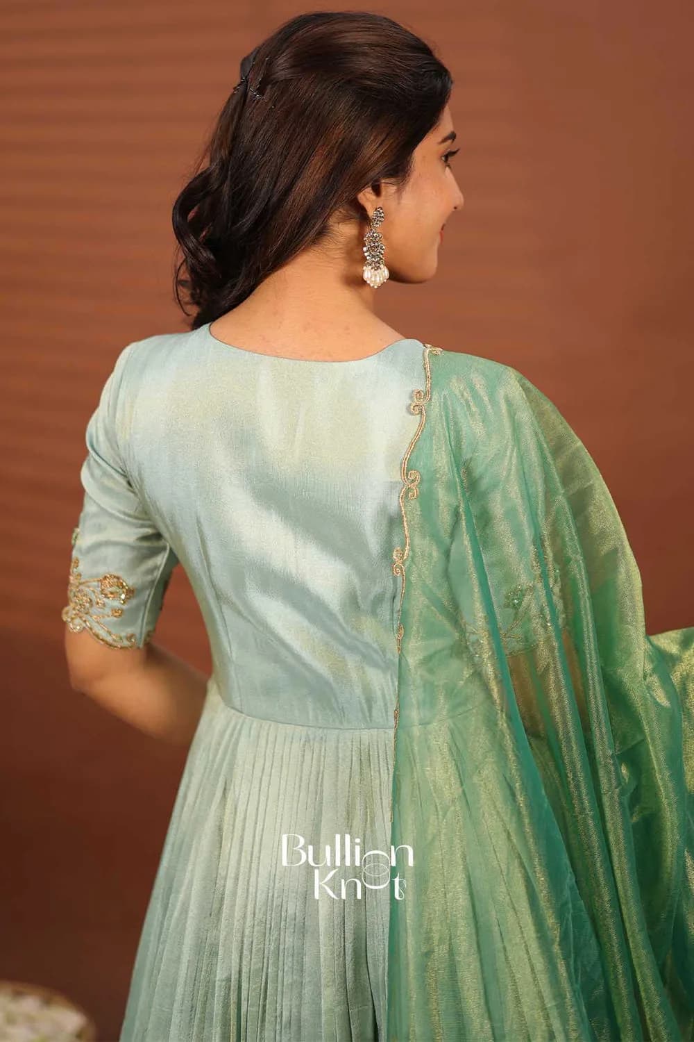 Rashmika Aqua Zari Anarkali Suit Set - Elegance in Ethnic Wear — 2