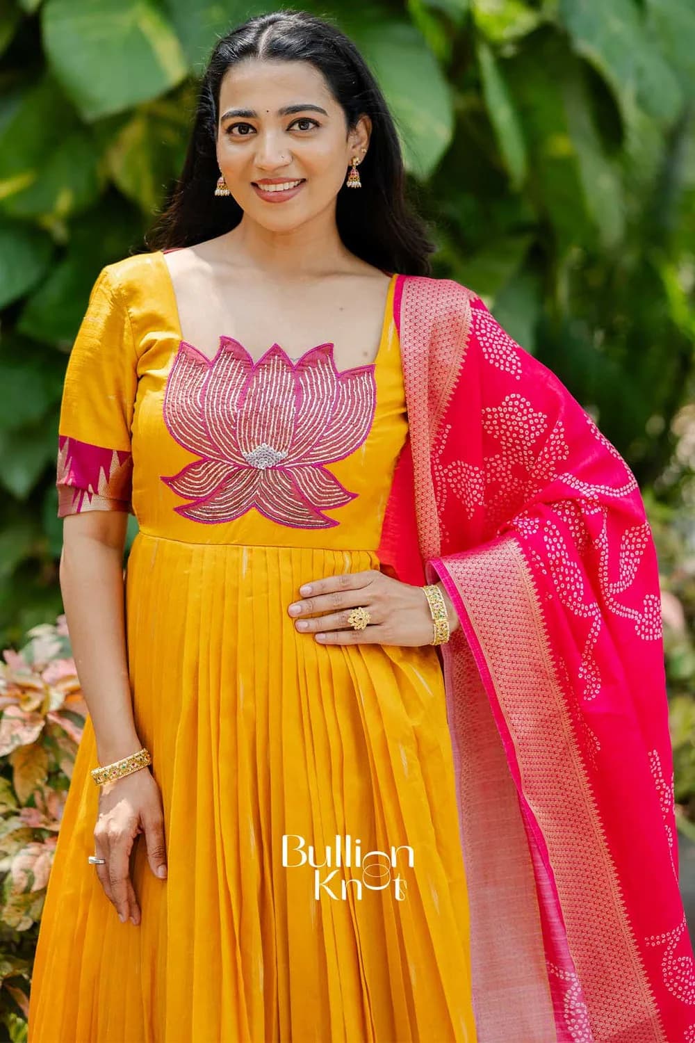 Vishwa Soft Silk Anarkali Suit Set with Hand-Embroidered Details — 2