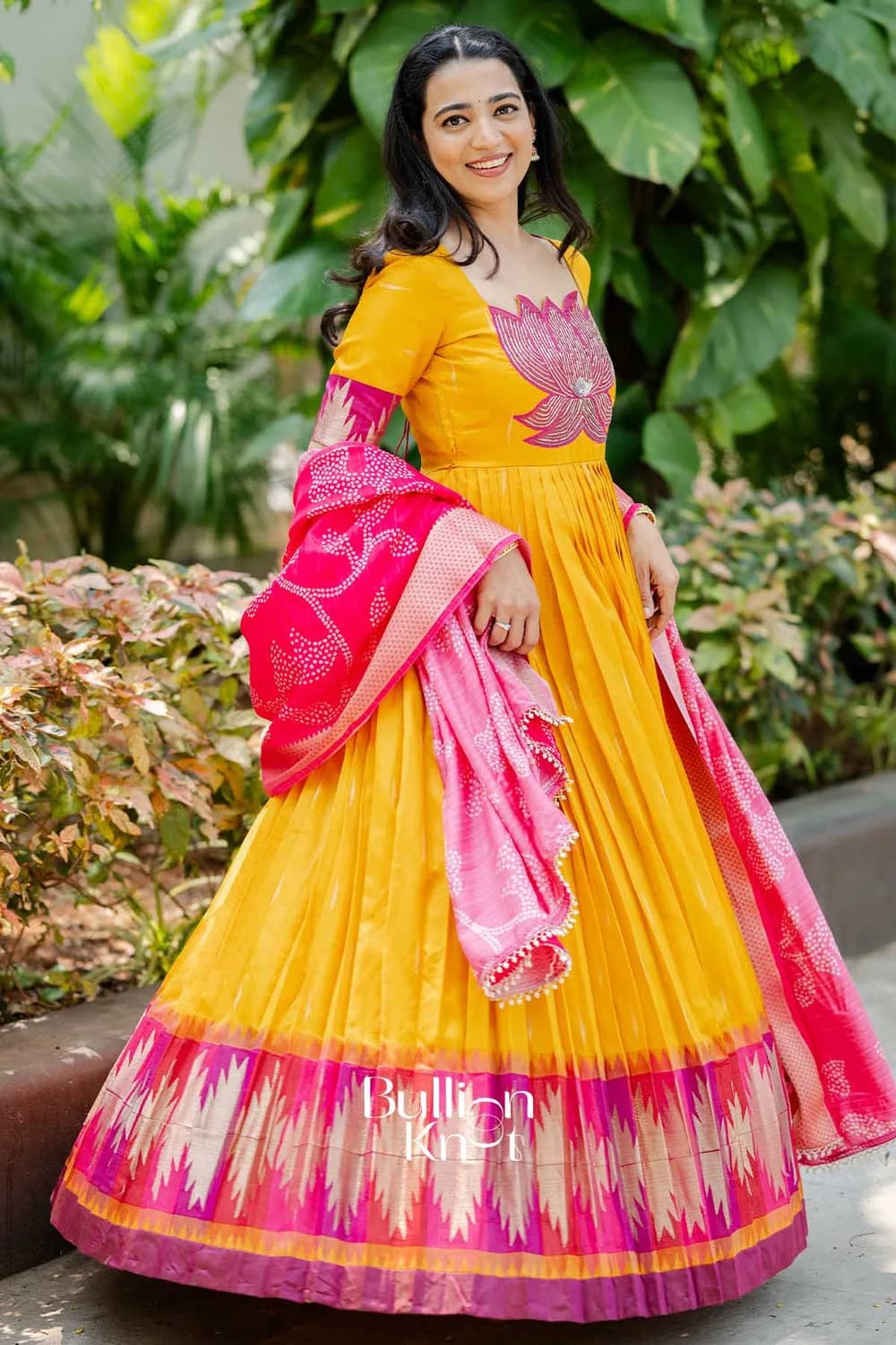 Vishwa Soft Silk Anarkali Suit Set with Hand-Embroidered Details — 4