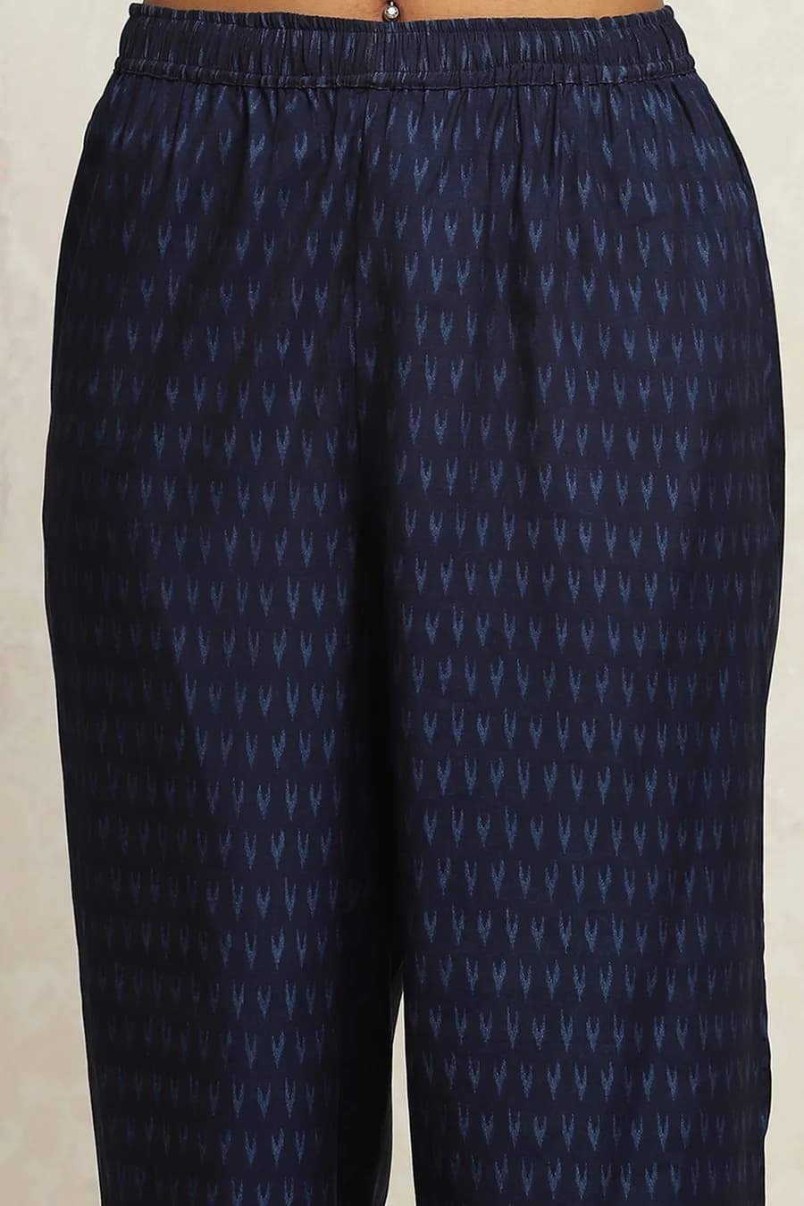 Indigo Modal Chanderi Bandhani Printed Straight Suit Set — 2